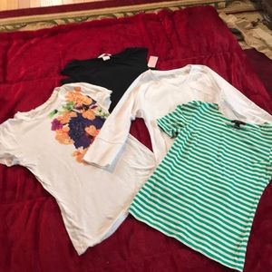 A bundle of 4 t-shirts -various brands ! All EUC